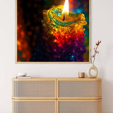 AB Diamond Painting - Brennende Kerze - gedruckt in Ultra-HD - AB Diamond, Abstrakt, Neu eingetroffen, Quadratisch