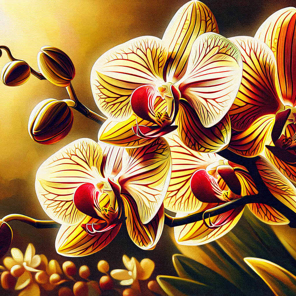 Paint by Numbers - Orchid in Yellow