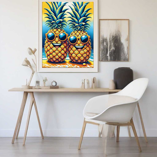 Paint by Numbers - Pineapple with sunglasses