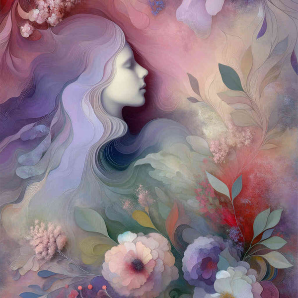 Paint by Numbers - Abstract woman with flowers