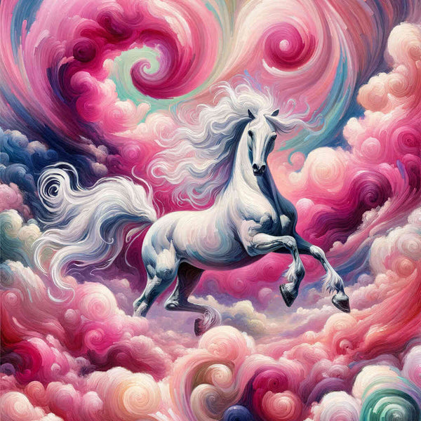 horse dream pink - Paint by Numbers