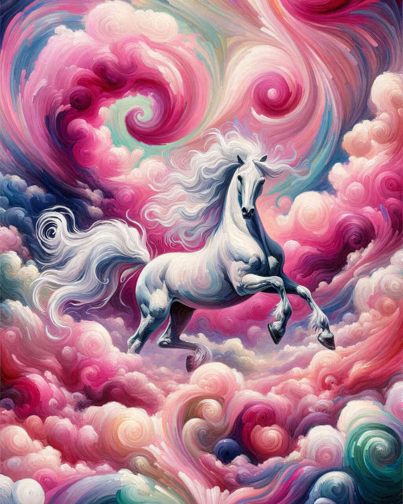 horse dream pink - Paint by Numbers