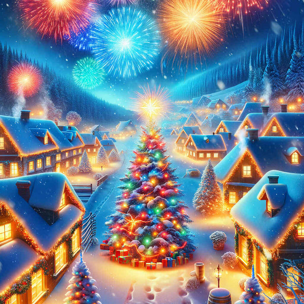 Paint by Numbers - New Year's Eve, Winter Village