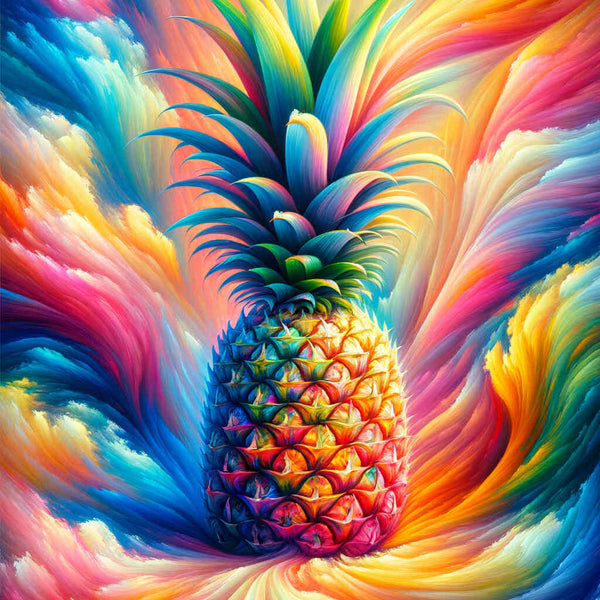 Paint by Numbers - Colorful pineapple