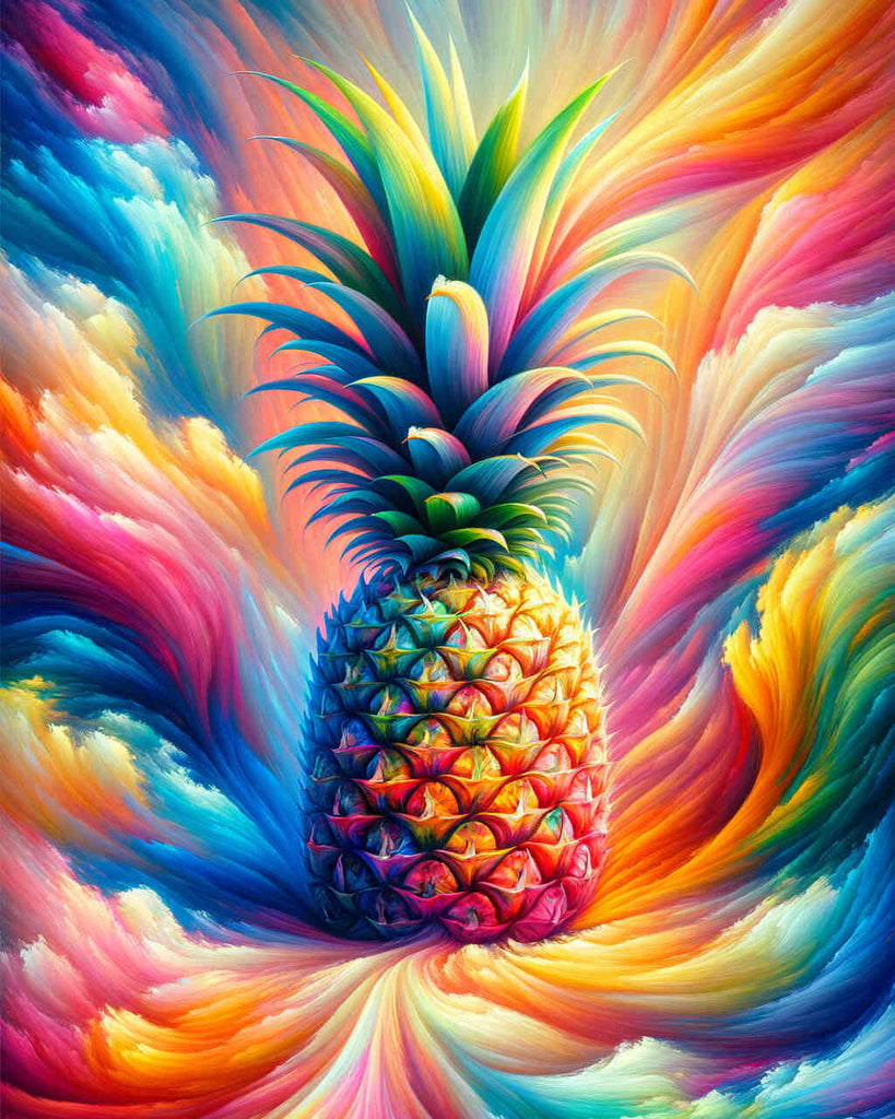 Paint by Numbers - Colorful pineapple