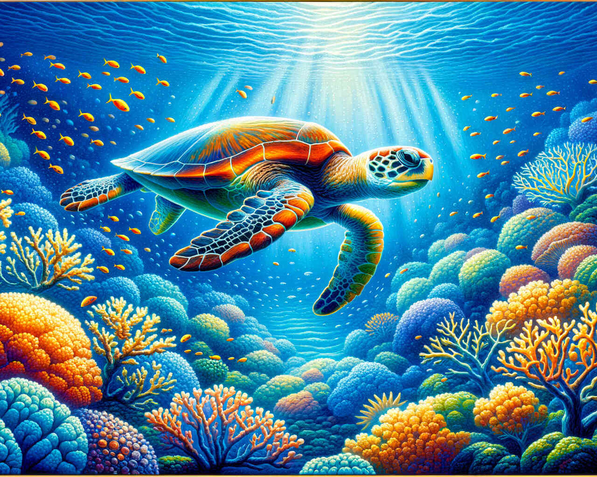 Paint by Numbers - Turtle Coral