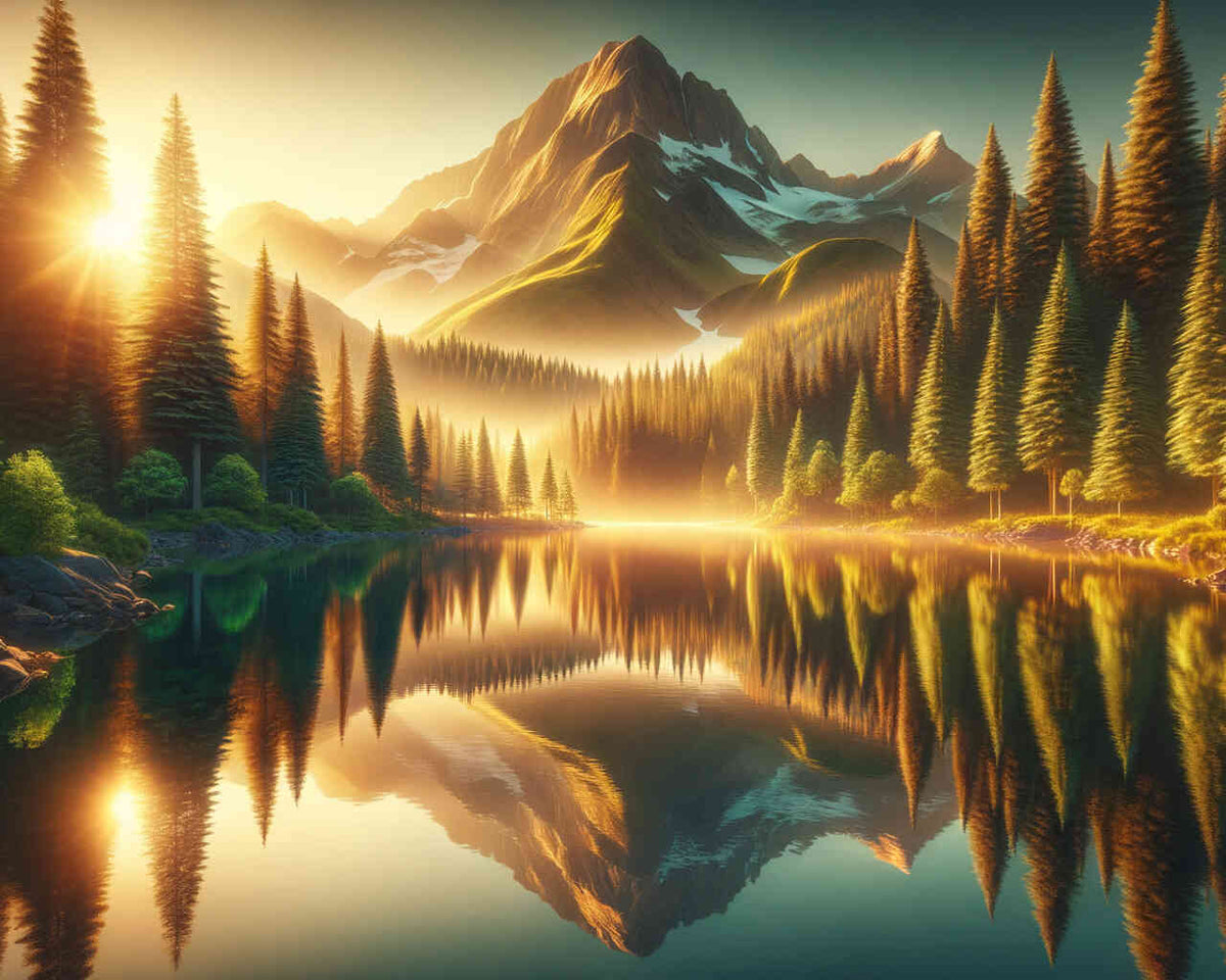 Paint by Numbers - Forest lake