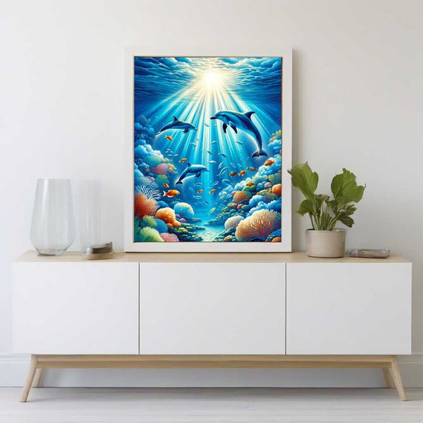 Paint by Numbers - Dolphins in the sea