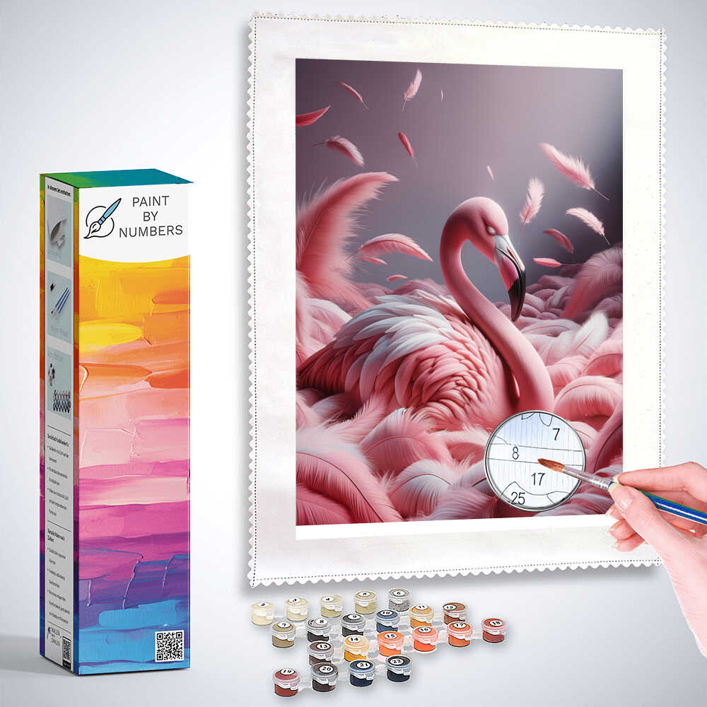 Flamingo in pink - Paint by Numbers