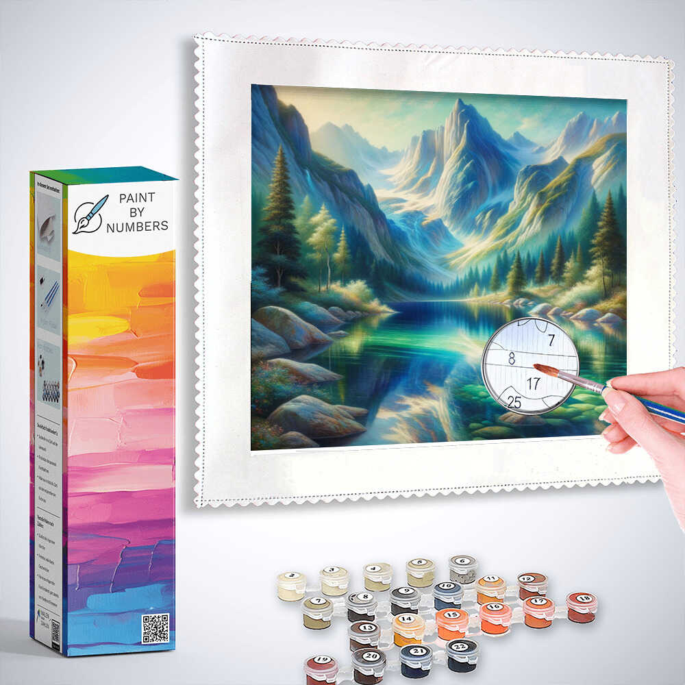 Paint by Numbers - Clear Mountain Lake