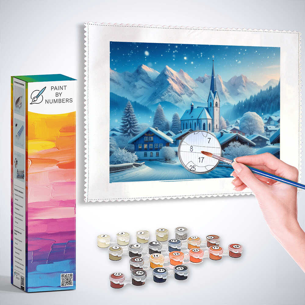 Winter village - Paint by Numbers