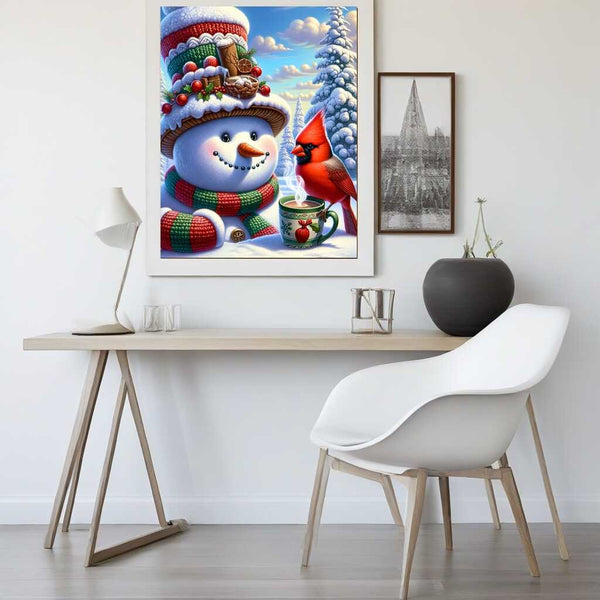 Paint by Numbers - Snowman with Cocoa