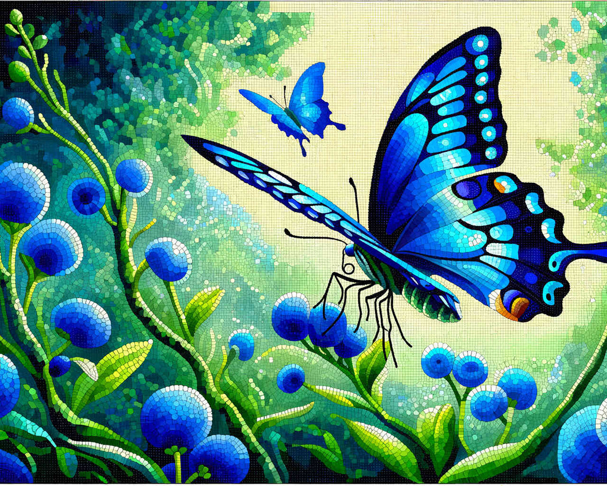 Blue butterfly - Paint by Numbers