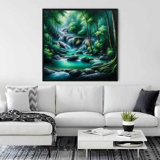 Paint by Numbers - Waterfall with Stones