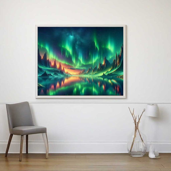 Paint by Numbers - Polar Lights Mountain at Sea