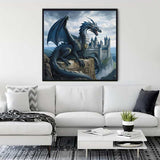 Malen nach Zahlen - Flügel der Nacht - hochwertige Leinwand - 170523, Drachen, Fantasy, Neu eingetroffen, Quadratisch