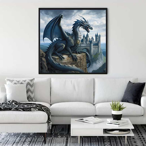 Malen nach Zahlen - Flügel der Nacht - hochwertige Leinwand - 170523, Drachen, Fantasy, Neu eingetroffen, Quadratisch