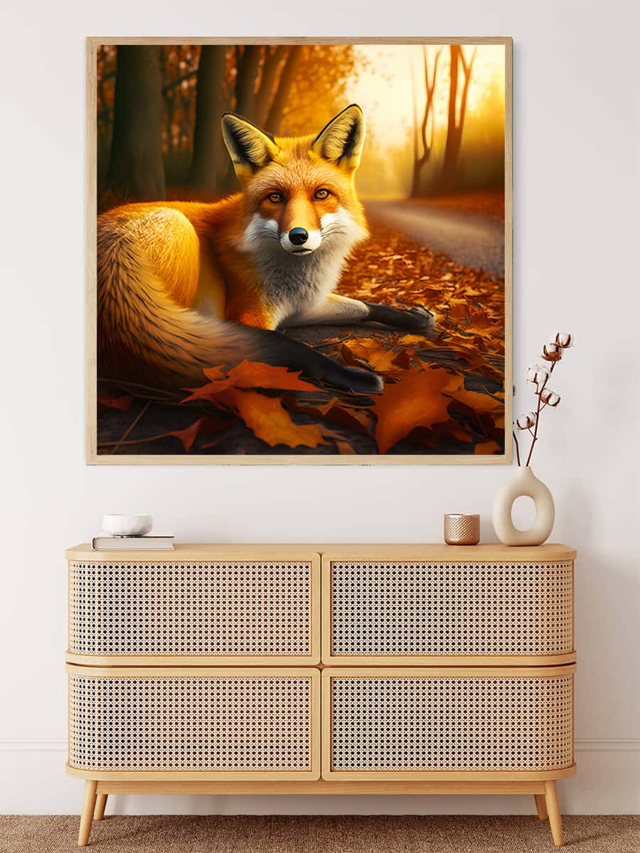 Malen nach Zahlen - Fuchs liegend - hochwertige Leinwand - 170523, Fuchs, Neu eingetroffen, Quadratisch, Tiere