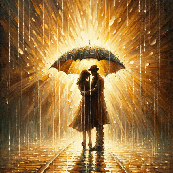 Couple with umbrella - Paint by Numbers