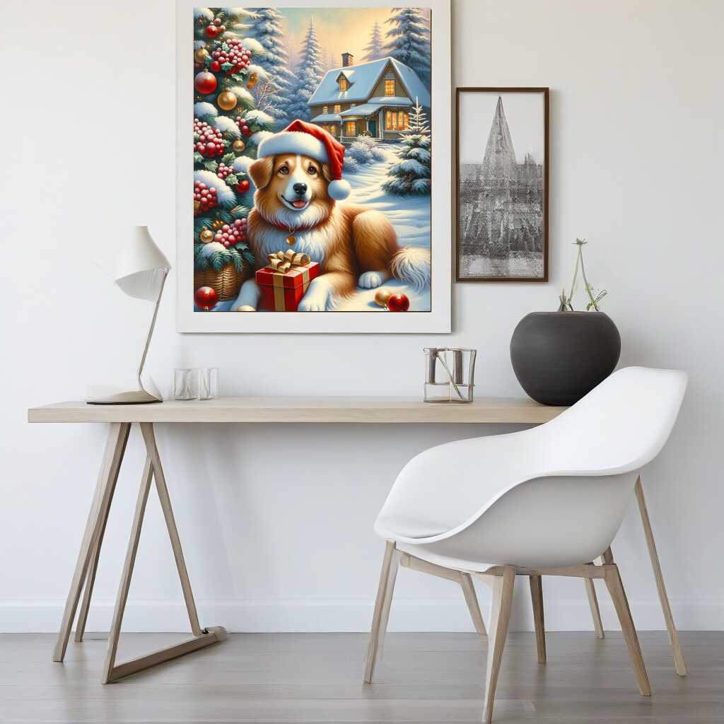 Paint by Numbers - Christmas Gift Dog