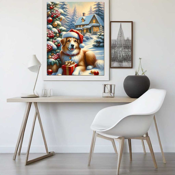 Paint by Numbers - Christmas Gift Dog
