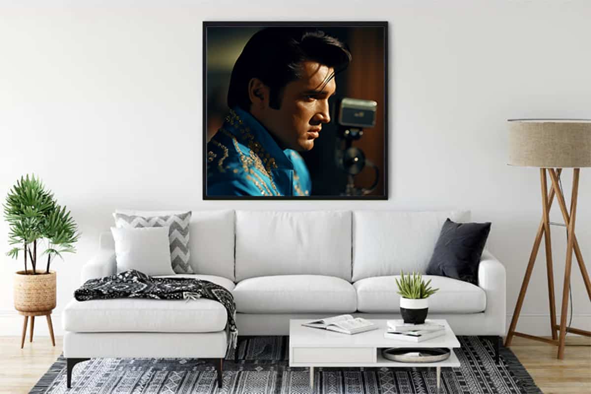 Diamond Painting Kit - Elvis Portrait, Legendary Profile for Paint by Numbers Art. Sparkling Acrylic Diamonds on Canvas