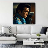Diamond Painting Kit - Elvis Portrait, Legendary Profile for Paint by Numbers Art. Sparkling Acrylic Diamonds on Canvas