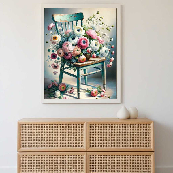 Paint by Numbers - Chair with Bouquet of Flowers