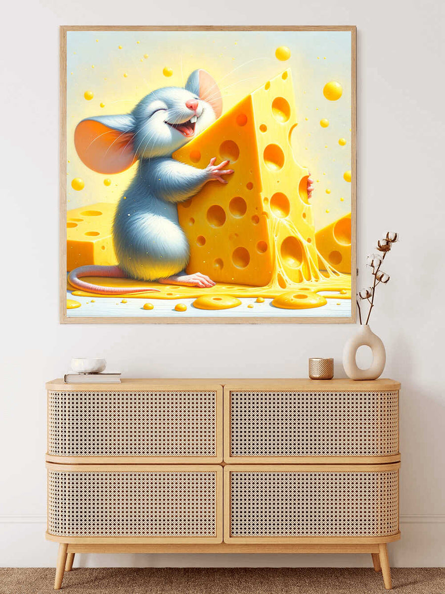 Mouse with cheese- Paint by Numbers