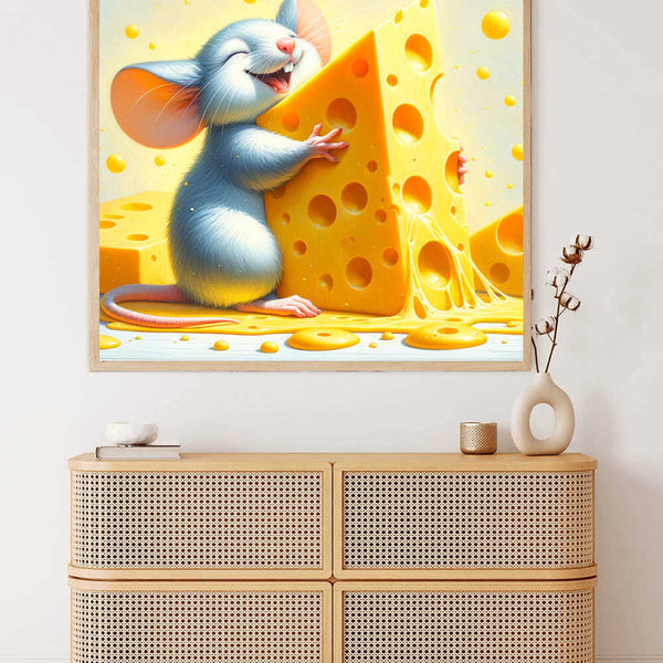 Mouse with cheese- Paint by Numbers