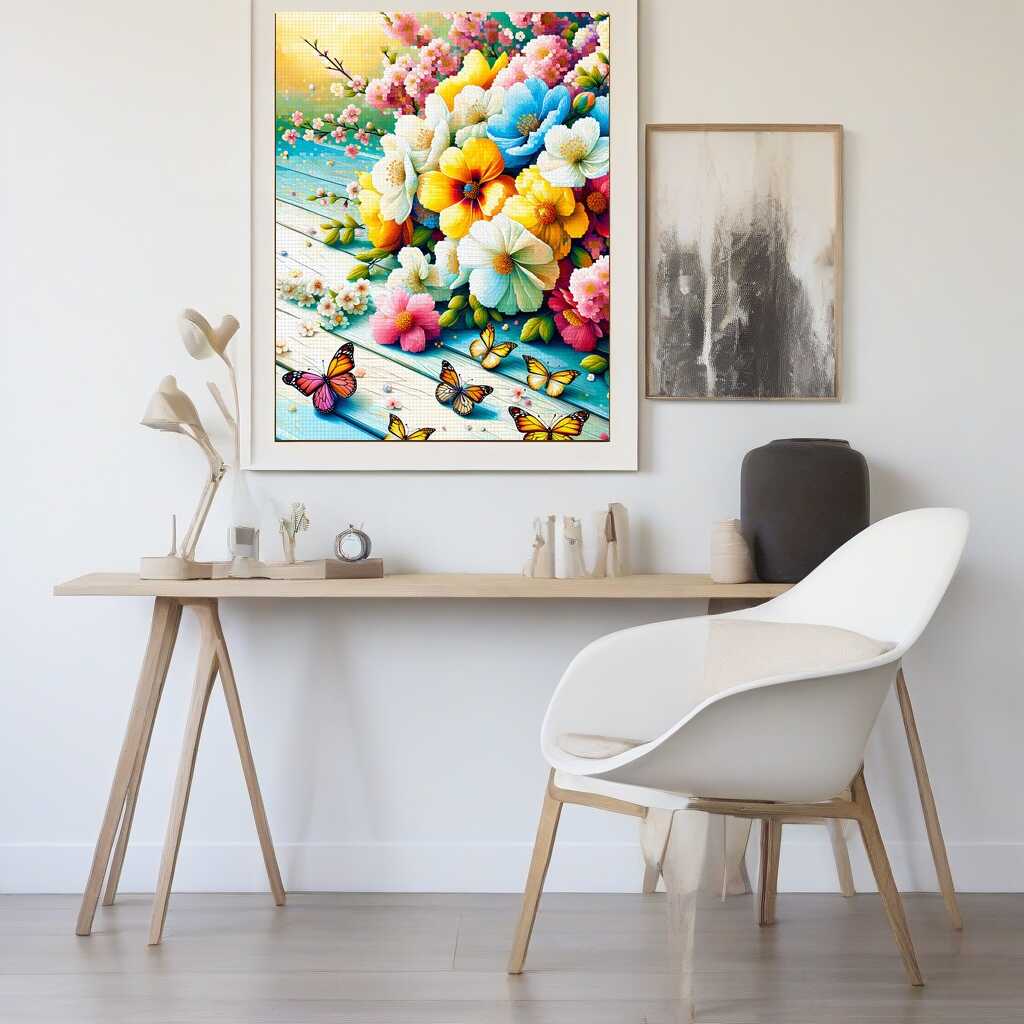 Paint by Numbers - Flowers and butterflies