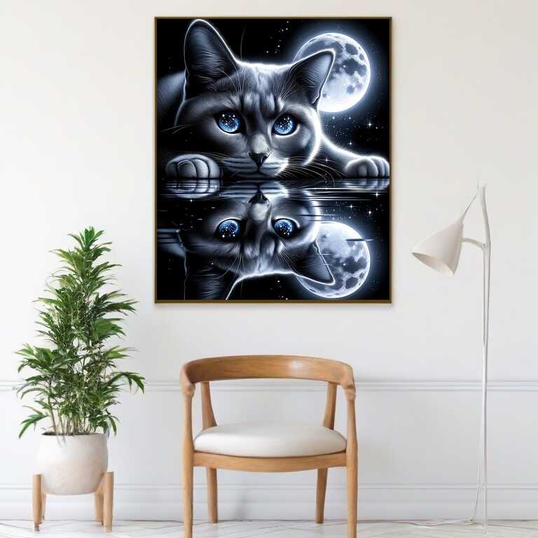 Paint by Numbers - Cat reflection
