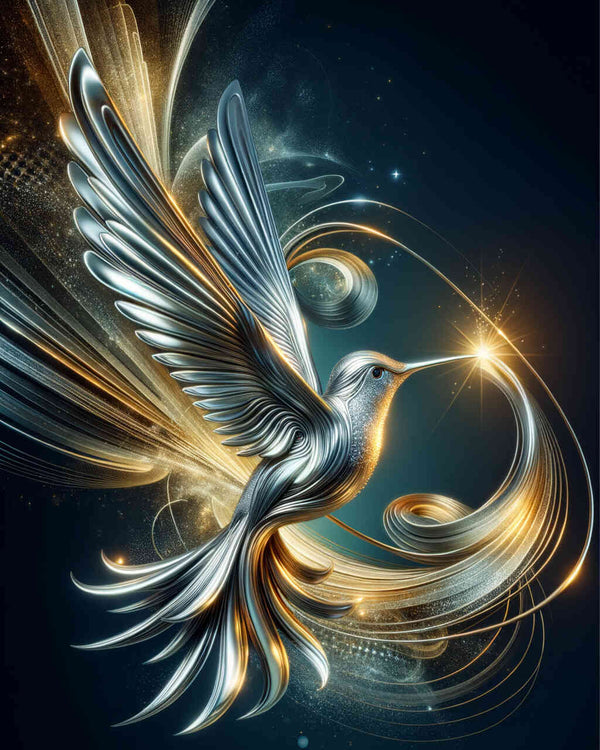 Hummingbird, metallic reborn - Paint by Numbers