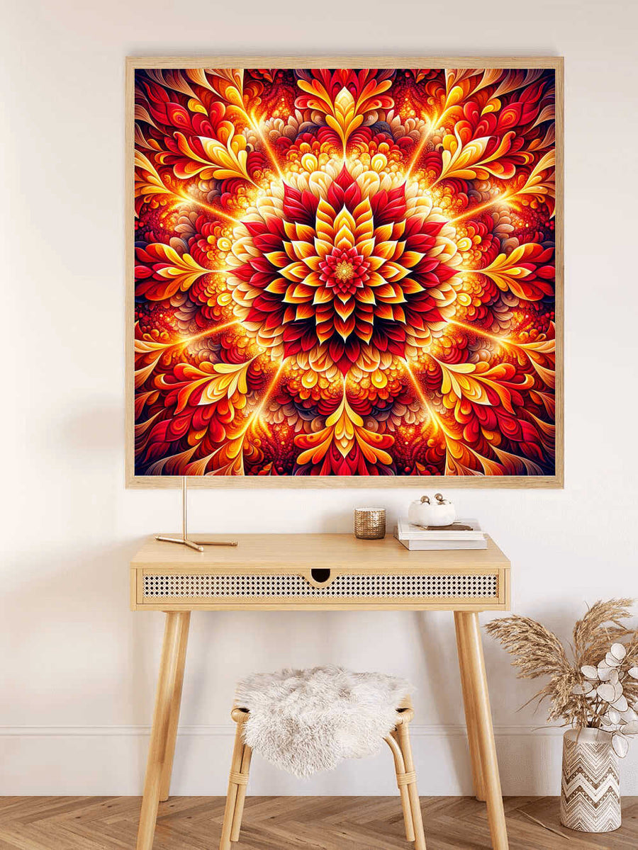 Paint by Numbers - Mandala Red Flower
