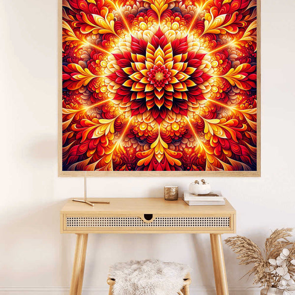 Paint by Numbers - Mandala Red Flower