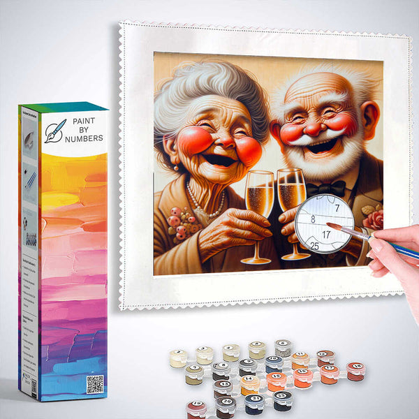 Paint by Numbers - Popa and Oma with Glass