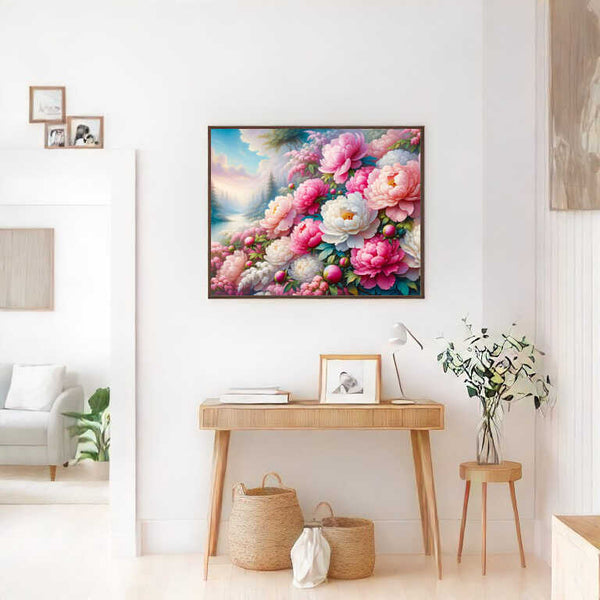 Paint by Numbers - Pink bouquet, peonies