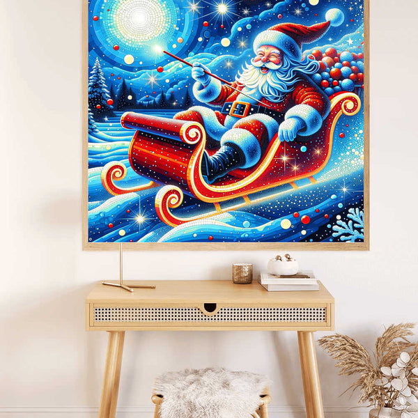 Paint by Numbers - Merry Christmas Santa in Sleigh