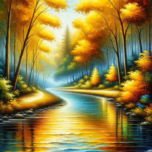 Paint by Numbers - Autumn impression, river