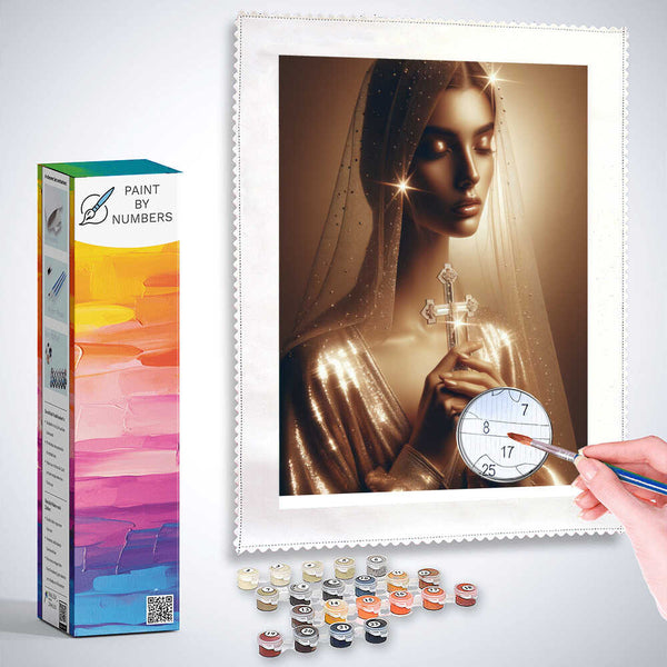 Paint by Numbers - Girl with cross