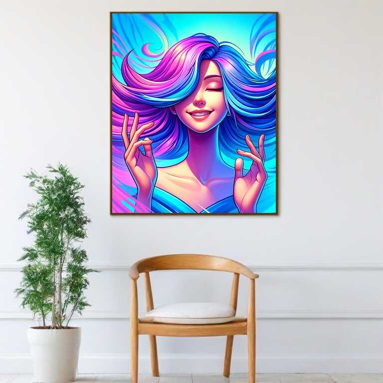 Paint by Numbers - Girl with Purple Hair