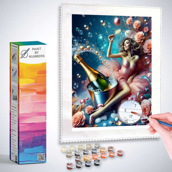 Paint by Numbers - Champagne woman
