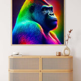AB Diamond Painting - Neon Gorilla - gedruckt in Ultra-HD - AB Diamond, Affe, Neu eingetroffen, Quadratisch, Tiere