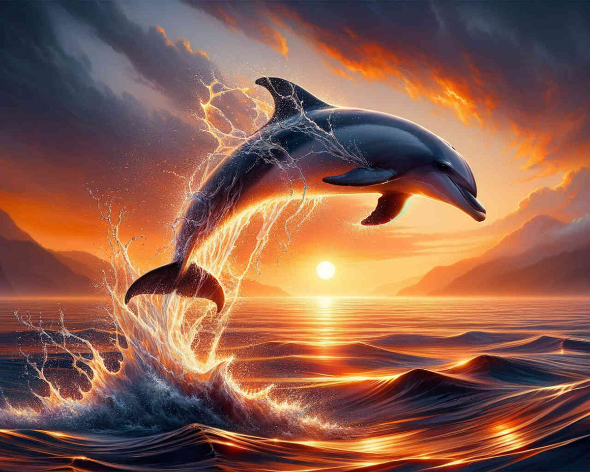 Dolphin jumping - Paint by Numbers