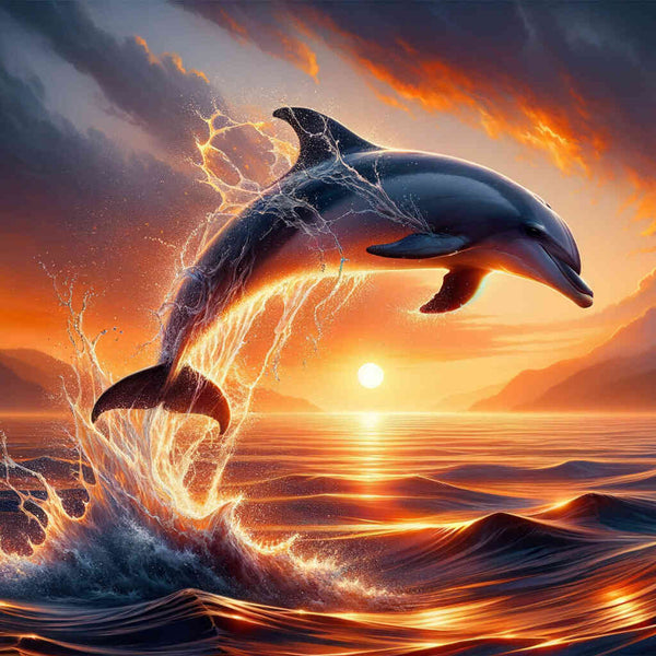Dolphin jumping - Paint by Numbers