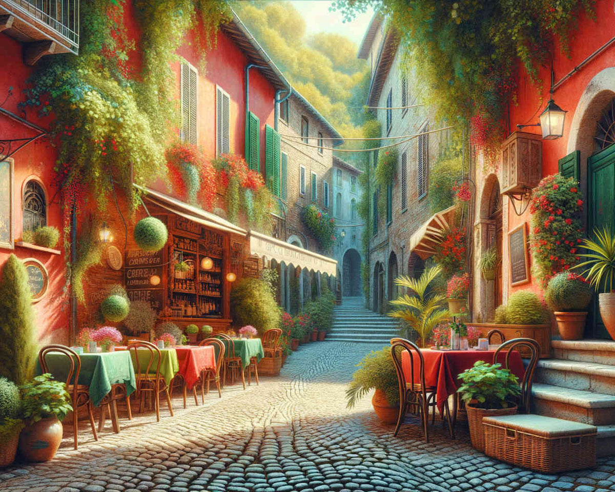Street cafe - Paint by Numbers