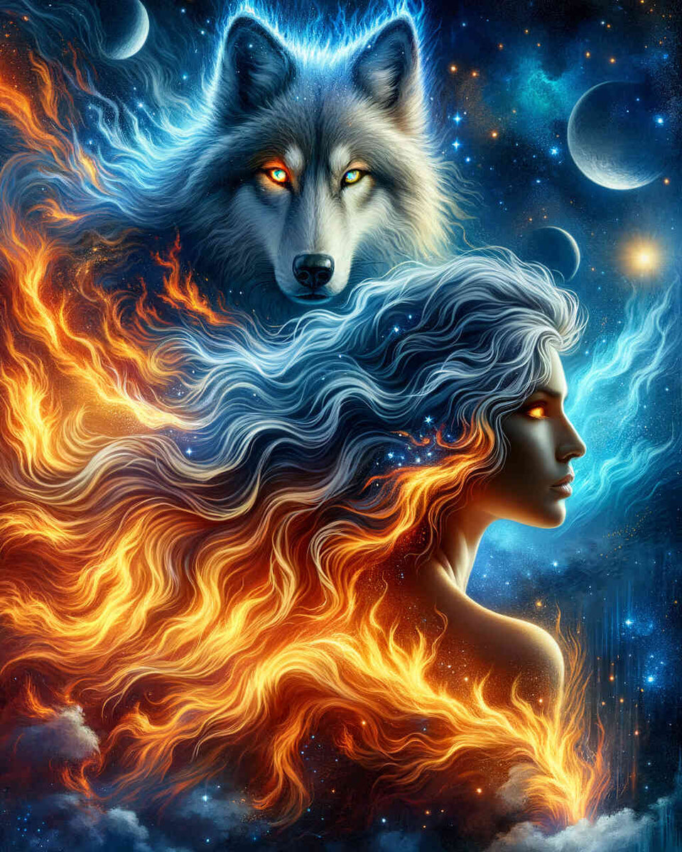 Paint by Numbers - Wolf tattoo