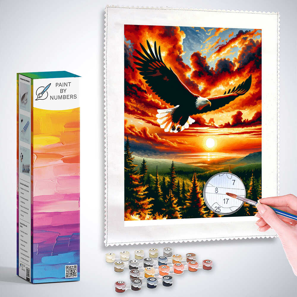 Eagle, sunset - Paint by Numbers