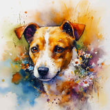 Malen nach Zahlen - Treuer Freund - hochwertige Leinwand - 170523, Aquarell, Hund, Neu eingetroffen, Quadratisch, Tiere