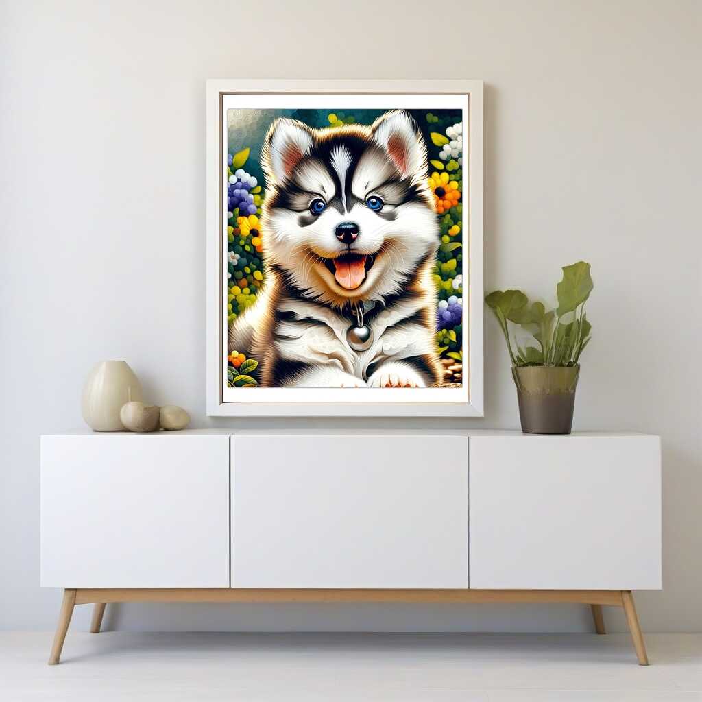 Paint by Numbers - Husky Puppy Pleasure